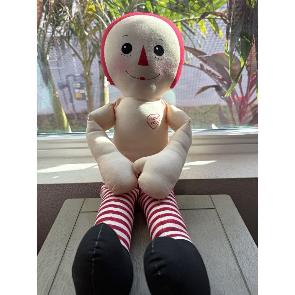 Raggedy Ann I Love You Heart Soft Stuffed Cloth Doll Large 2007